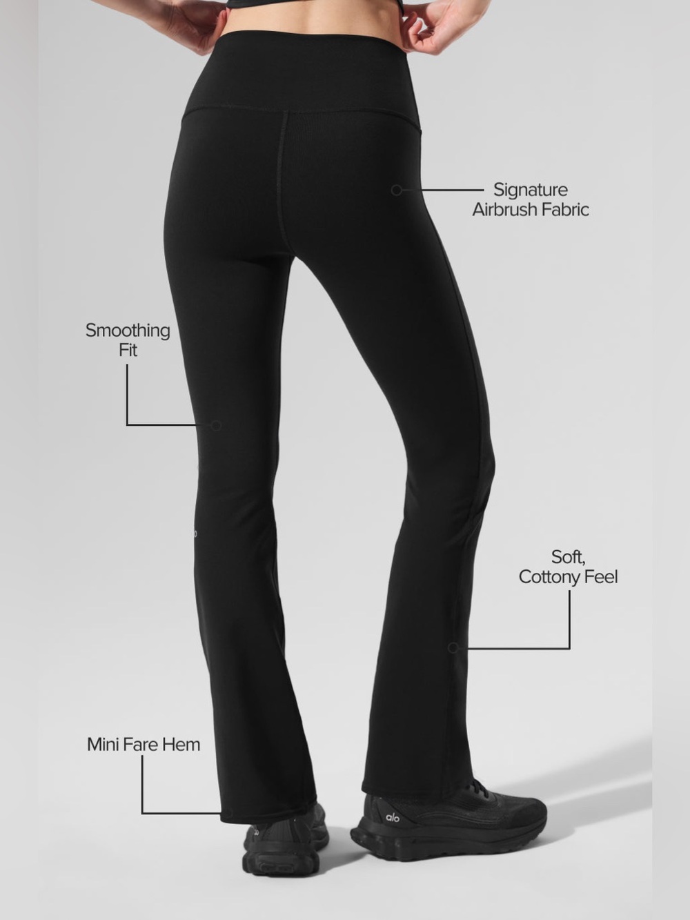 Alo Yoga Airbrush High-Waist 7/8 Bootcut Legging Size L - Picture 9 of 13